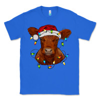 True Royal Christmas baby red angus calf with lights Classic Tee - RanaPortraitStore