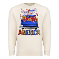 Sandshell western fourth of july america truck Premium Sweatshirt - FaDigitalArtStudio