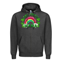 Charcoal Heather st patrick's day one lucky mama Zipper Hoodie - RanaPortraitStore
