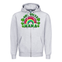Heather Grey st patrick's day one lucky mama Zipper Hoodie - RanaPortraitStore