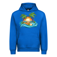 Cobalt sunset beach scene Urban Hoodie - MaliasSmallBusiness