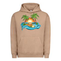 Pigment Burro sunset beach scene Urban Hoodie - MaliasSmallBusiness