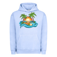 Pigment Grape Ice sunset beach scene Urban Hoodie - MaliasSmallBusiness