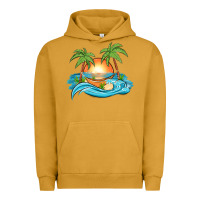 Pigment Peanut Butter sunset beach scene Urban Hoodie - MaliasSmallBusiness