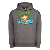 Pigment Tornado sunset beach scene Urban Hoodie - MaliasSmallBusiness