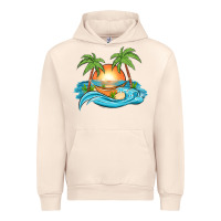 Sandshell sunset beach scene Urban Hoodie - MaliasSmallBusiness