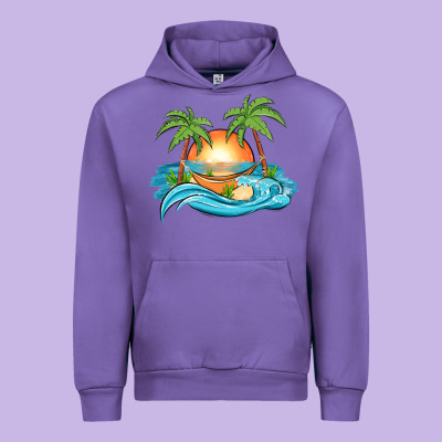 Sunset Beach Scene Urban Hoodie Designed By Maliassmallbusiness