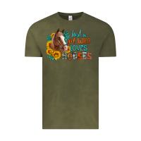 Vintage Olive just a girl who loves horses Vintage Tee - Artiststas
