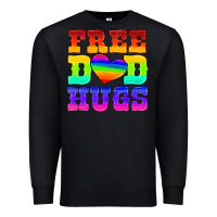 Black lgbtq free dad hugs Premium Sweatshirt - HRA Design Shop