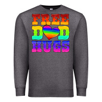 Charcoal Heather lgbtq free dad hugs Premium Sweatshirt - HRA Design Shop