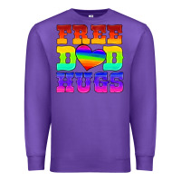 Purple lgbtq free dad hugs Premium Sweatshirt - HRA Design Shop