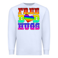 White lgbtq free dad hugs Premium Sweatshirt - HRA Design Shop