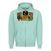Seafoam black is beautiful Zipper Hoodie - Zillion Design Studio