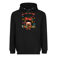 Black proud member of the tired moms club Heavyweight Hoodie - Zillion Design Studio
