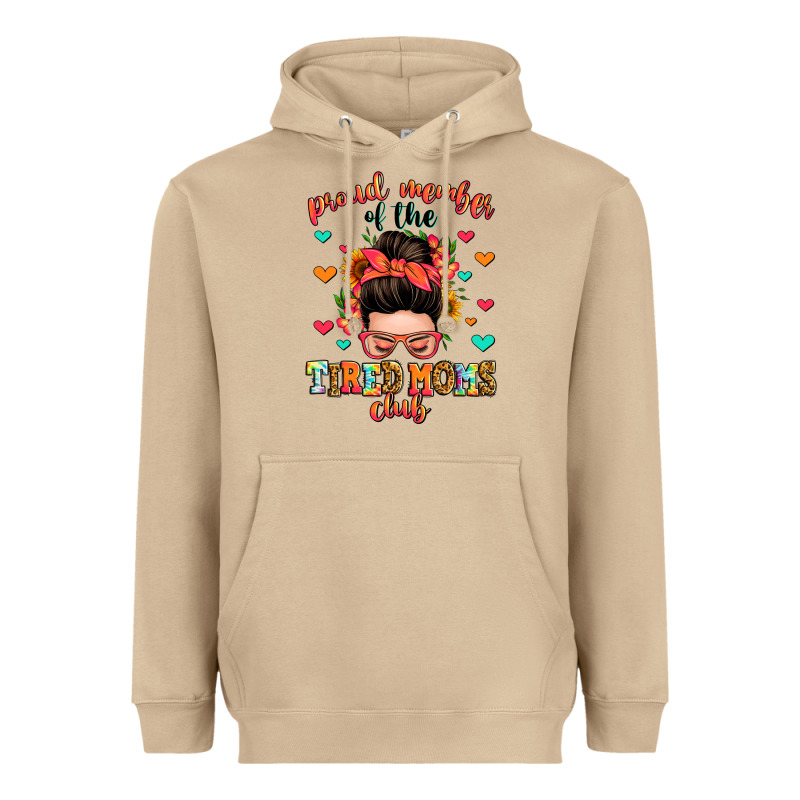 Proud Member Of The Tired Moms Club Heavyweight Hoodie by Zillion Design Studio | Teevron