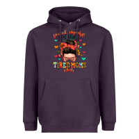 Plum proud member of the tired moms club Heavyweight Hoodie - Zillion Design Studio
