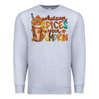 Heather Grey whatever spices your pumpkin Premium Sweatshirt - RacoonDesign