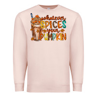 Pale Pink whatever spices your pumpkin Premium Sweatshirt - RacoonDesign