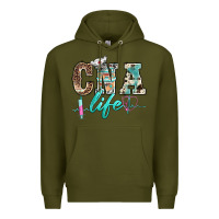 Army Green western nurse cna life Premium Hoodie - BarkalooDesign