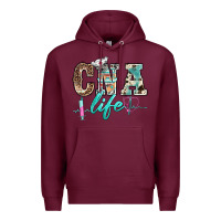 Burgundy western nurse cna life Premium Hoodie - BarkalooDesign