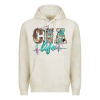 Oatmeal Heather western nurse cna life Premium Hoodie - BarkalooDesign