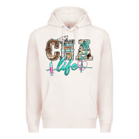 Pale Pink western nurse cna life Premium Hoodie - BarkalooDesign