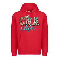 Red western nurse cna life Premium Hoodie - BarkalooDesign