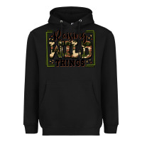Black raising wild things Heavyweight Hoodie - Zillion Design Studio