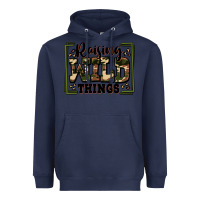 Navy raising wild things Heavyweight Hoodie - Zillion Design Studio