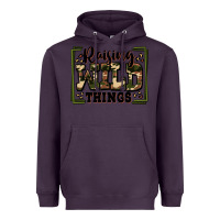Plum raising wild things Heavyweight Hoodie - Zillion Design Studio