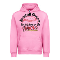 Fuchsia Pink baseball brother i'm just here for the snacks Urban Hoodie - MaliasSmallBusiness