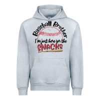 Heather Grey baseball brother i'm just here for the snacks Urban Hoodie - MaliasSmallBusiness