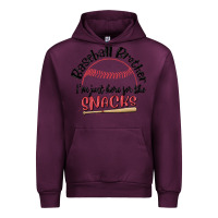 Mauve Wine baseball brother i'm just here for the snacks Urban Hoodie - MaliasSmallBusiness