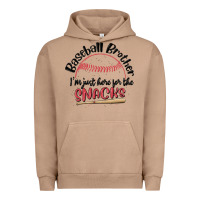 Pigment Burro baseball brother i'm just here for the snacks Urban Hoodie - MaliasSmallBusiness