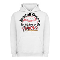 Pigment Lunar Rock baseball brother i'm just here for the snacks Urban Hoodie - MaliasSmallBusiness