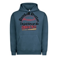 Pigment Midnight Navy baseball brother i'm just here for the snacks Urban Hoodie - MaliasSmallBusiness