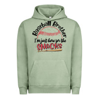 Pigment Oil Green baseball brother i'm just here for the snacks Urban Hoodie - MaliasSmallBusiness