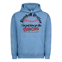 Pigment Pebble Blue baseball brother i'm just here for the snacks Urban Hoodie - MaliasSmallBusiness