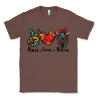 Chestnut peace love bison Classic Tee - RanaPortraitStore