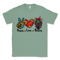 Sage peace love bison Classic Tee - RanaPortraitStore