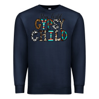 Navy stay wild gypsy child Premium Sweatshirt - CowhideDigitalArt