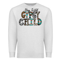 Oatmeal Heather stay wild gypsy child Premium Sweatshirt - CowhideDigitalArt