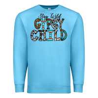 Ocean Blue stay wild gypsy child Premium Sweatshirt - CowhideDigitalArt