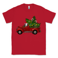 Red Christmas Farm Truck With Baby Sheep Classic Tee - RanaPortraitStore