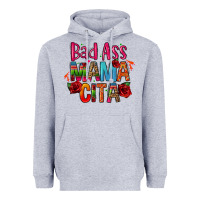 Heather Grey bad ass mama cita Heavyweight Hoodie - CTS Tumbler Store