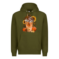 Army Green pumpkin spice ice latte Premium Hoodie - Jasminsmagicworld