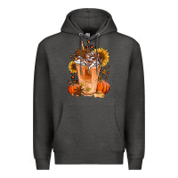 Charcoal Heather pumpkin spice ice latte Premium Hoodie - Jasminsmagicworld