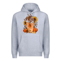 Heather Grey pumpkin spice ice latte Premium Hoodie - Jasminsmagicworld