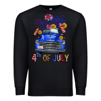 Black western fourth of july truck Premium Sweatshirt - FaDigitalArtStudio
