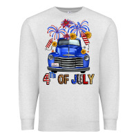 Oatmeal Heather western fourth of july truck Premium Sweatshirt - FaDigitalArtStudio